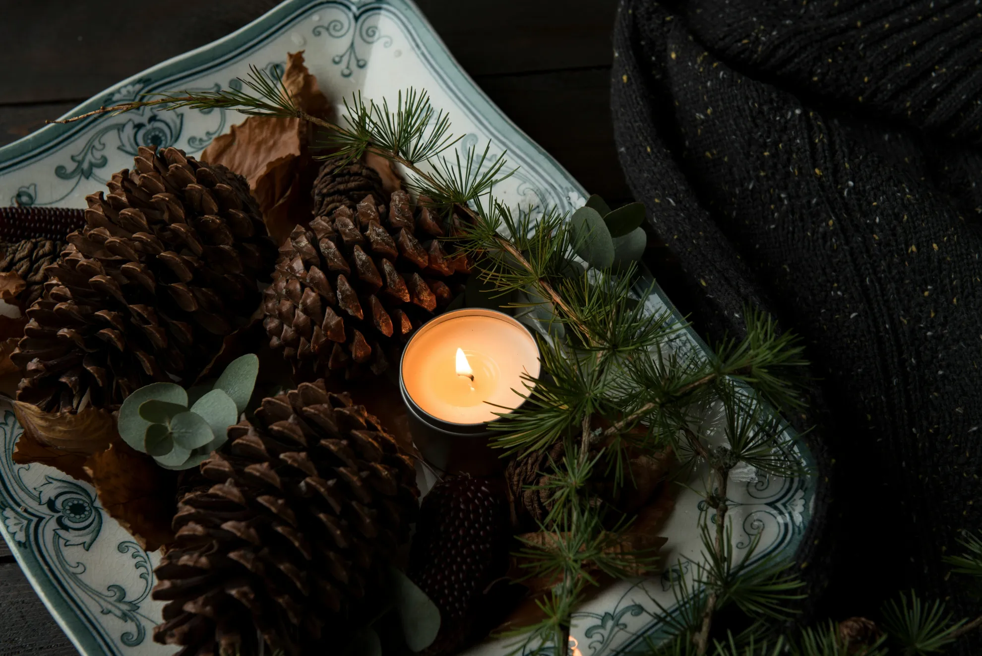velas aromáticas navideñas